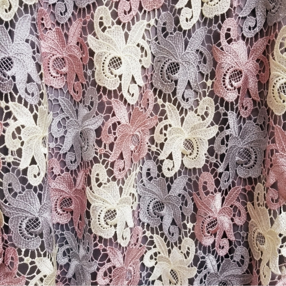 Pink Lillac Cream Hidden Alley Lace Dress - Picture 5 of 6